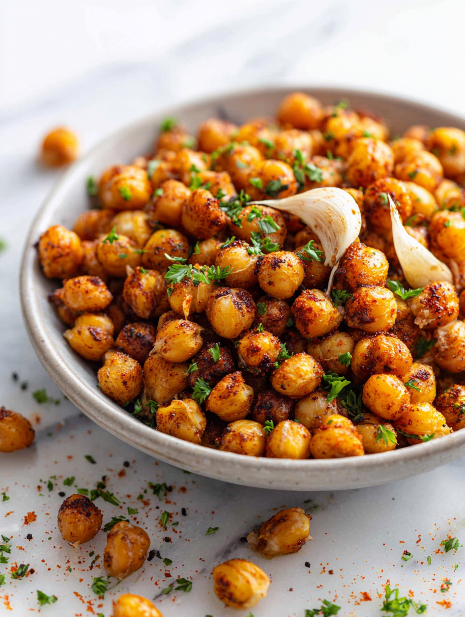 Roasted Garlic Chickpeas Recipe
